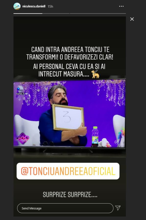 Daniel Niculescu l-a atacat pe Maurice Munteanu și s-a plâns la Bravo, ai stil! Gestul făcut de Andreea Tonciu după ce soțul ei l-a avertizat pe jurat să spună adevărul despre Alexandra Ungureanu
