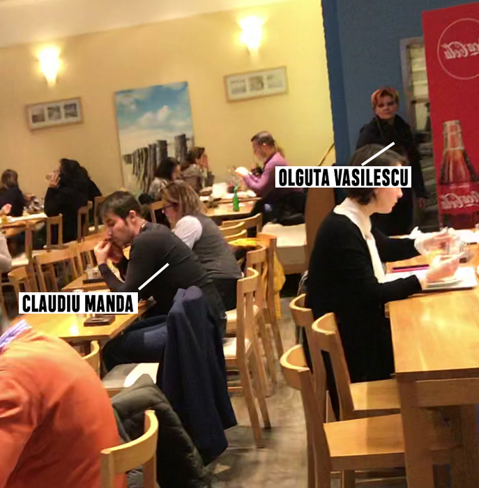 Olguța Vasilescu și Claudiu Manda iau masa