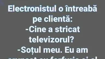 BANCUL DE LUNI | „Cine a stricat televizorul?”