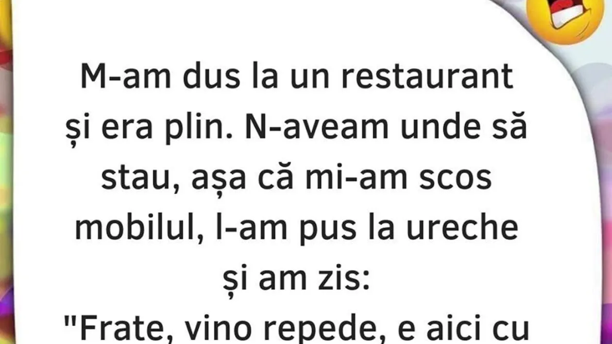Bancul de marți | Frate, vino repede! E aici cu altcineva
