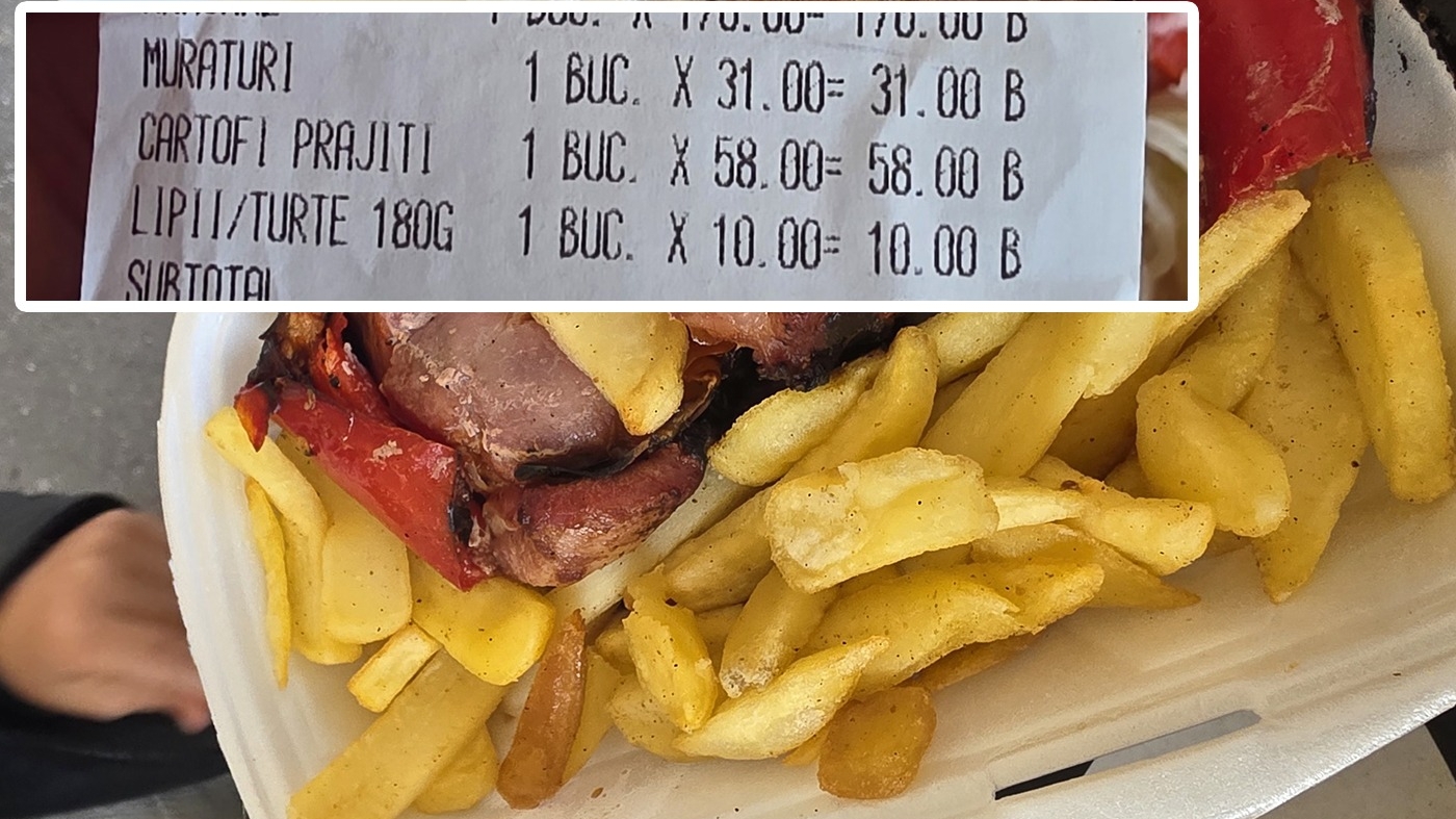 Cât a putut plăti un ieșean pentru o friptură, în parcul Copou. A dat 58 lei pe o porție de cartofi prăjiți!