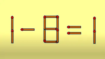 Test de inteligență | Corectați 1 - 8 = 1, mutând un singur chibrit