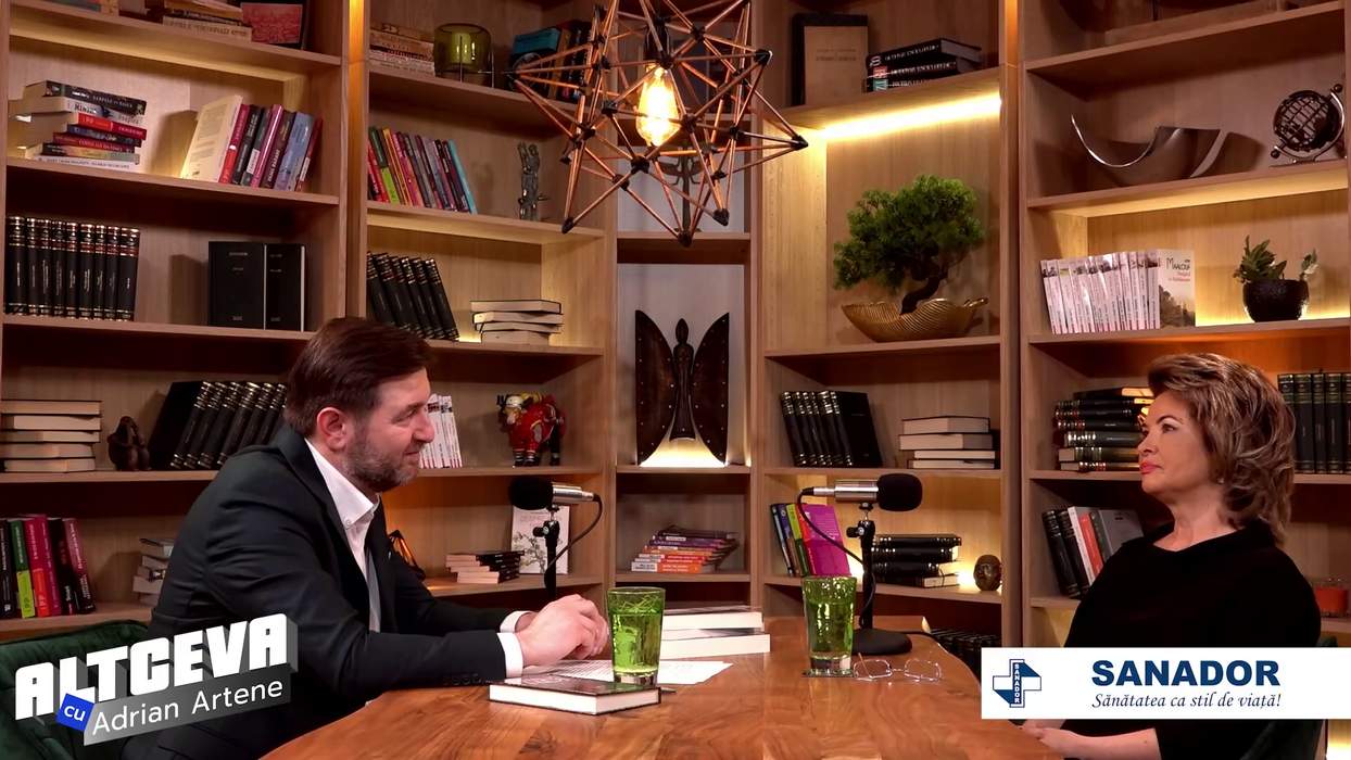 Liana Voiculescu este invitata săptămânii în podcastul "ALTCEVA cu Adrian Artene", difuzat pe canalul de YouTube dedicat (Foto: captură video)