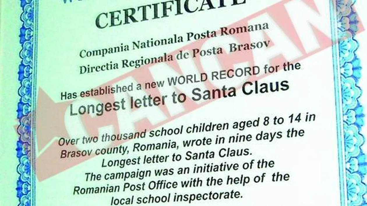 Doi copii din Brasov duc cea mai lunga scrisoare la usa Mosului