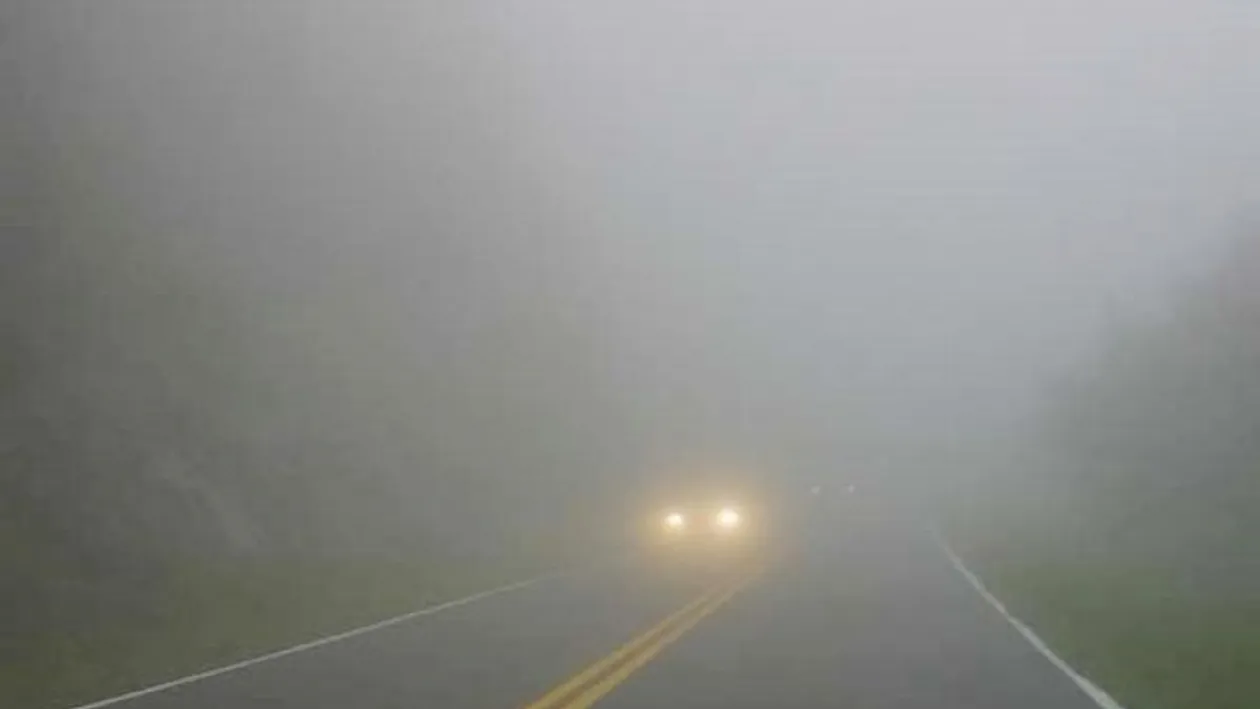 Cod galben de ceață în cinci județe din țară, până la ora 23.00