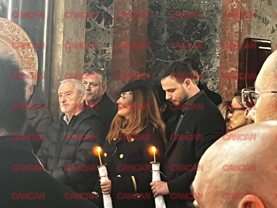 Nidia Moculescu, la slujba de înmormântare a lui Horia Moculescu