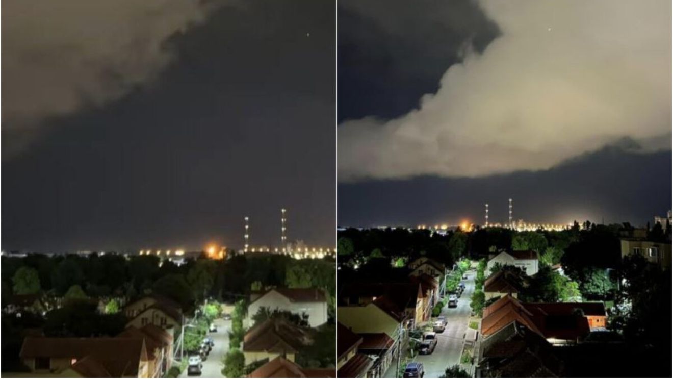 Ce a apărut pe cer, în Arad, în noaptea de 22 mai 2024. Localnicii au rămas mască și au imortalizat fenomenul straniu