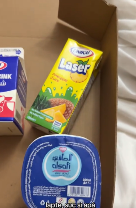Ce alimente au primit românii blocați de bombardamente în Dubai. Autoritățile din Emirate le-au livrat gratuit cutii pline la cazare