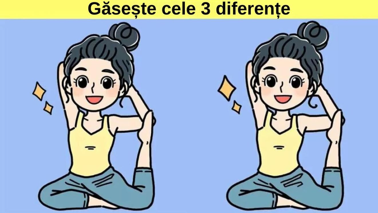 Jocul diferențelor | Vezi ce e ciudat la fata asta, în ambele imagini, în 15 secunde?