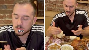 „Tatăl Balcanilor” a încercat faimoasele jumări și ciolanul de porc. Reacția influencerului sârb e virală: „Grăsime prăjită în...”