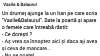 BANCUL ZILEI | Un drumeț ajunge la un han pe care scria Vasile&Balaurul