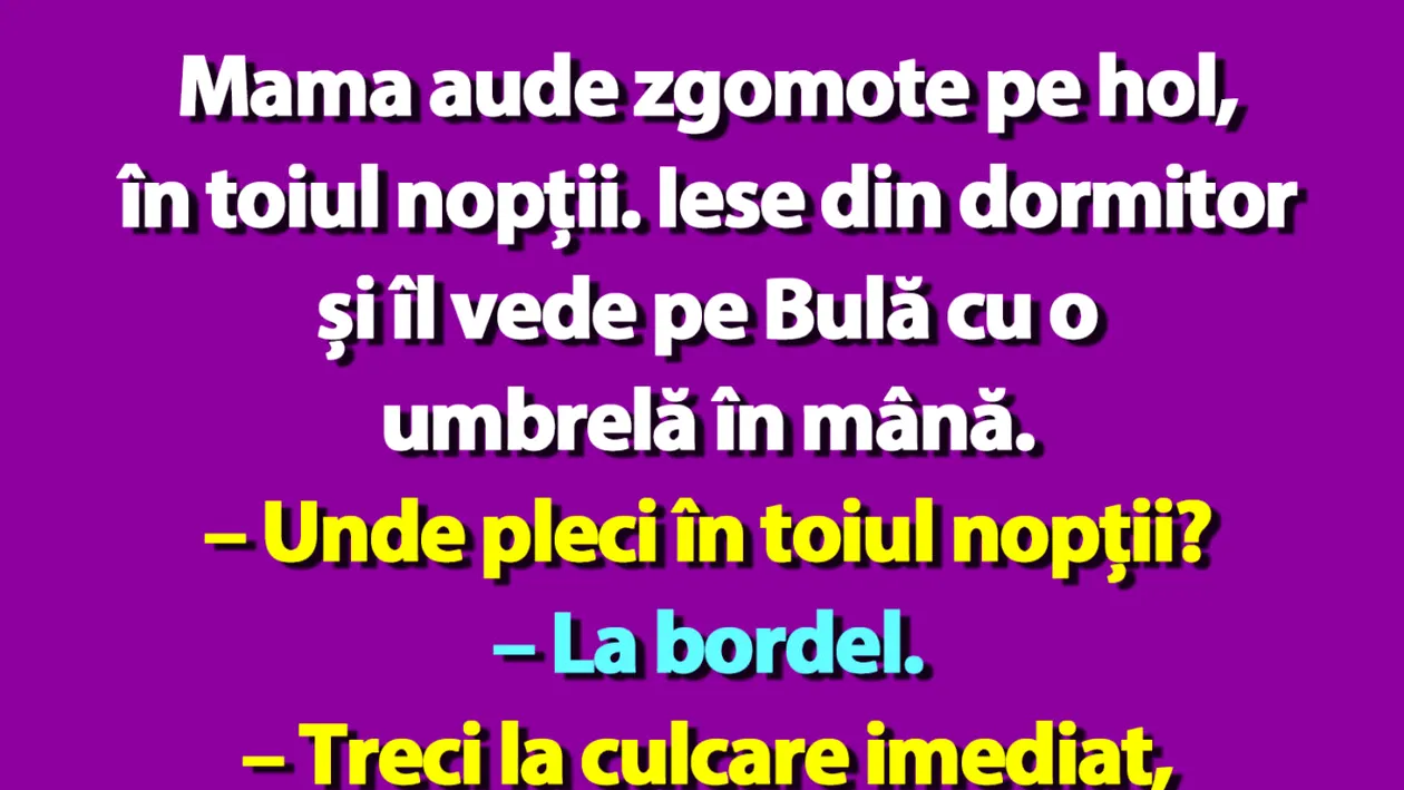 BANC | Bulă și bordelul