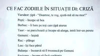 Bancul sfârșitul de săptămână | Ce fac cele 12 zodii în situații de criză