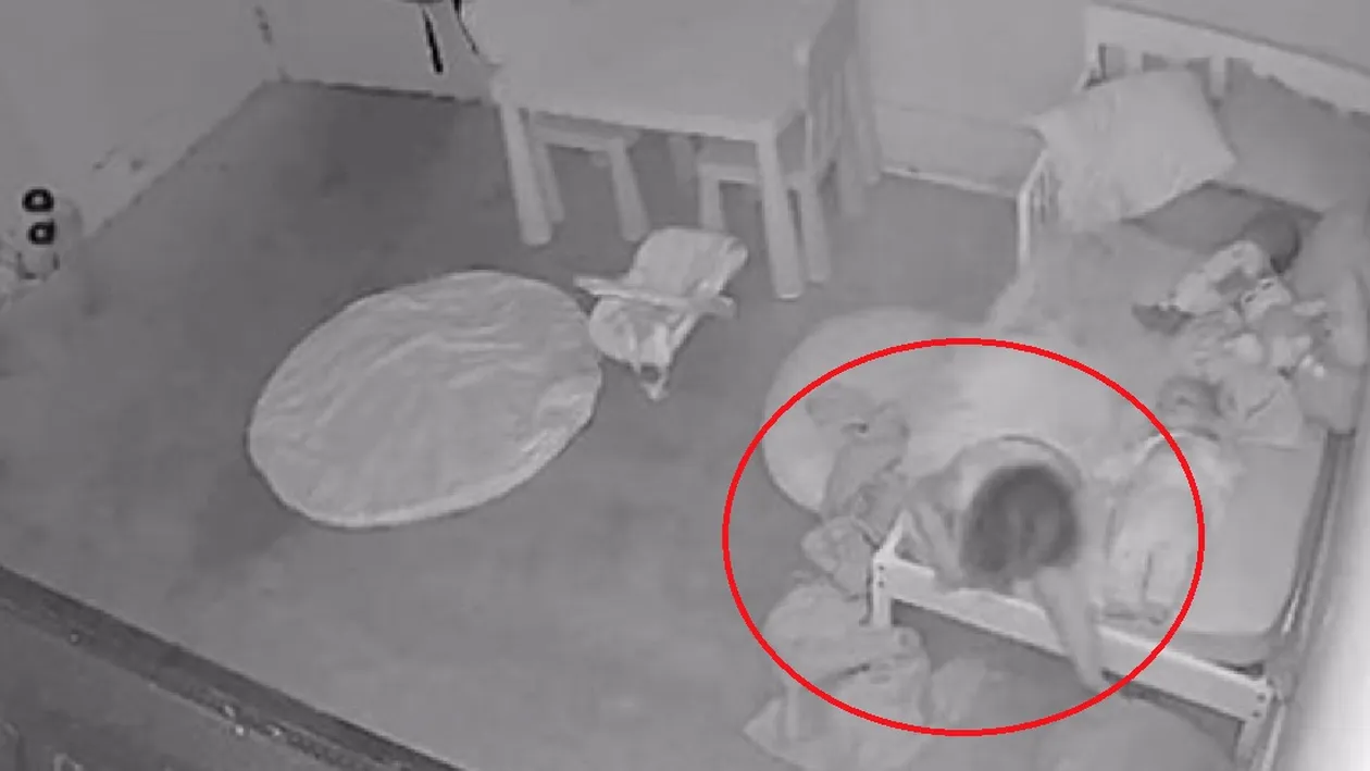 Imagini ireale! Ce s-a văzut pe camera de supraveghere din camera unui bebeluș îți va face pielea de găină: micuțul a fost smucit din pat de o forță supranaturală
