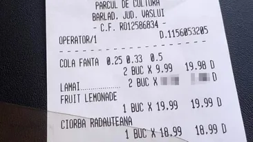 Notă de plată halucinantă într-un restaurant din Bârlad: Au taxat și felia de lămâie din Cola! Câți lei au cerut pentru ea