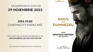 MAN of GOD / OMUL lui DUMNEZEU, filmul dedicat vieții Sfântului Nectarie din Eghina, va rula în cinematografele din România