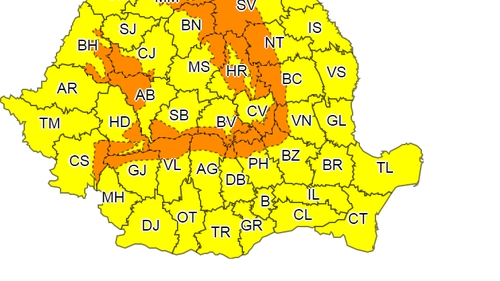 Alertă ANM! Meteorologii vin cu vești proaste. Cod portocaliu și galben de viscol și intensificări ale vântului