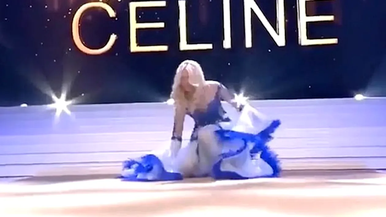 Ce jenant! Celine Van Ouytsel, Miss Belgia 2020, a căzut pe scenă și a rămas fără sutien. FOTO
