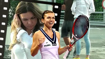 Halep, mai sexy ca oricand! Sportiva, filmata cu pantaloni stramti si cu sutienul la vedere