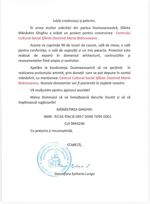 Mănăstirea Ghighiu intră într-o nouă etapă de dezvoltare! Maica Stareță a pornit un amplu proiect pentru viitorul așezământului