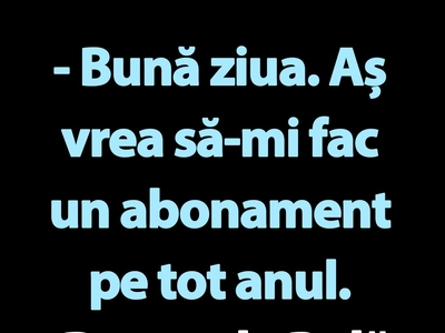 BANC | Abonamentul lui Bulă