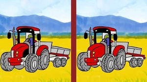 Test de perspicacitate | Tractorul din stânga și cel din dreapta par identice, dar nu sunt. Găsiți 3 diferențe!