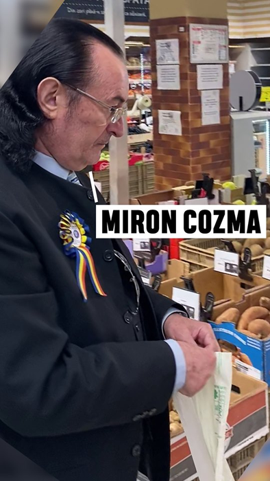 Miron Cozma, la cumpărături