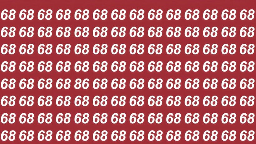 Test de inteligență | Numai cei cu ochi de vultur văd unde se ascunde numărul ’86’ în doar 9 secunde!
