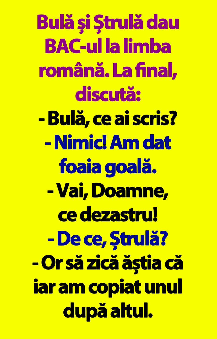 BANC | Bulă, Ștrulă și Bacalaureatul