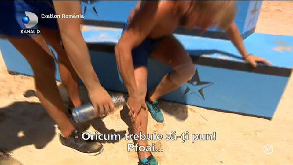 EXATLON 10 APRILIE. Ionuț ”Jaguarul” a făcut ditamai gaura în picior, iar Cazacu l-a acuzat că se preface. Ori esti bărbat, ori…