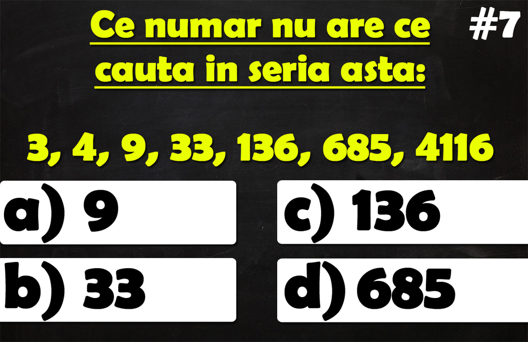 Testul IQ la care doar geniile răspund corect la cel puțin 8 din cele 10 întrebări | Prima: Cât face 90:10(1+2*3)-7?
