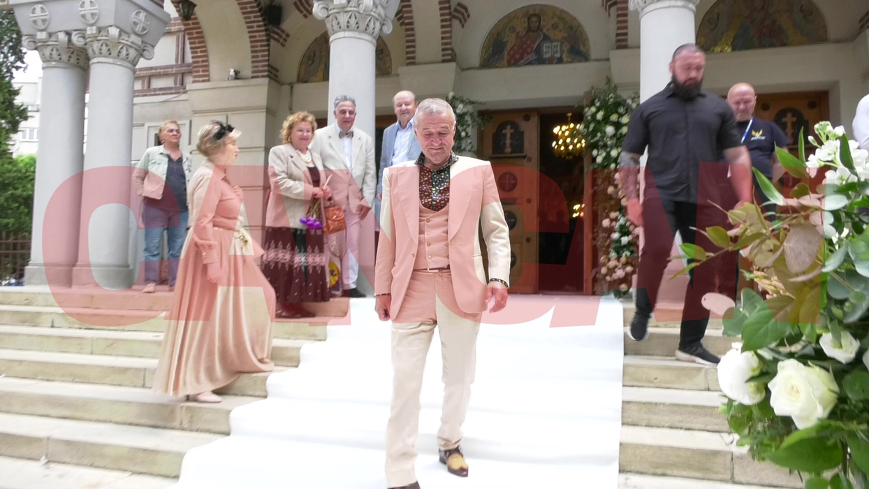 Gigi Becali, la nunta fiicei fostului selecționer, Anghel Iordănescu (Foto: CANCAN.RO)
