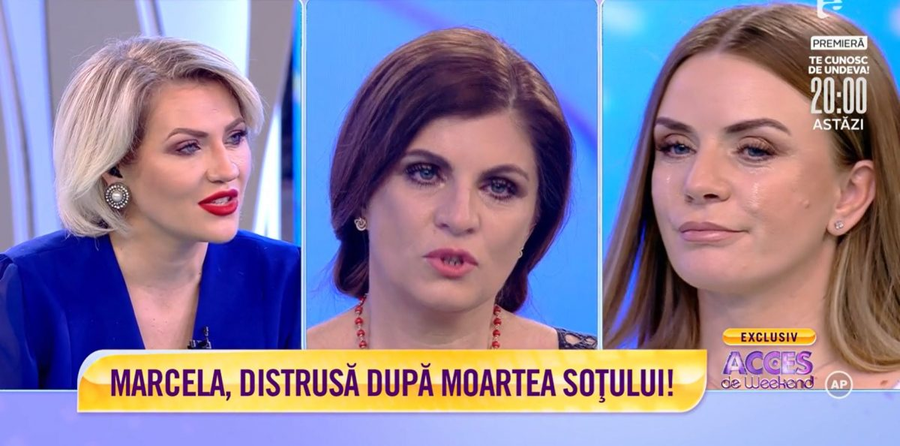 Impresionată de declarațiile artistei Marcela Fota despre soțul ei, Mirela Vaida a izbucnit în plâns și a făcut câteva mărturisiri emoționante © captură video Antena 1