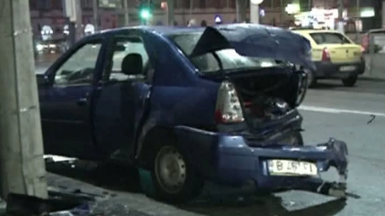 Beat și fără permis a făcut accident! A fugit apoi, cu polițiștii după el
