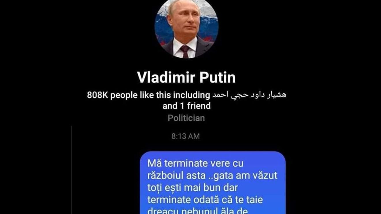 Nu e o glumă! Ce i-a scris un român lui Vladimir Putin, pe Facebook, după ce a invadat Ucraina: "Mai termină-te, vere, cu..."
