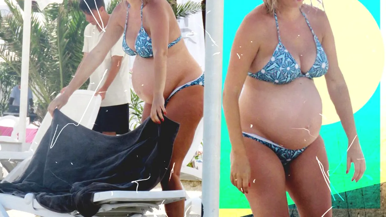 Cele mai noi imagini cu graviduța. ”Prințesa telenovelelor” și-a scos burtica la plajă înainte să nască!