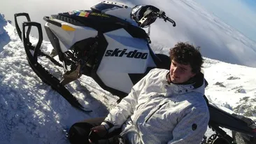 Victor Micula a ajuns cu snowmobilul pana la nori!