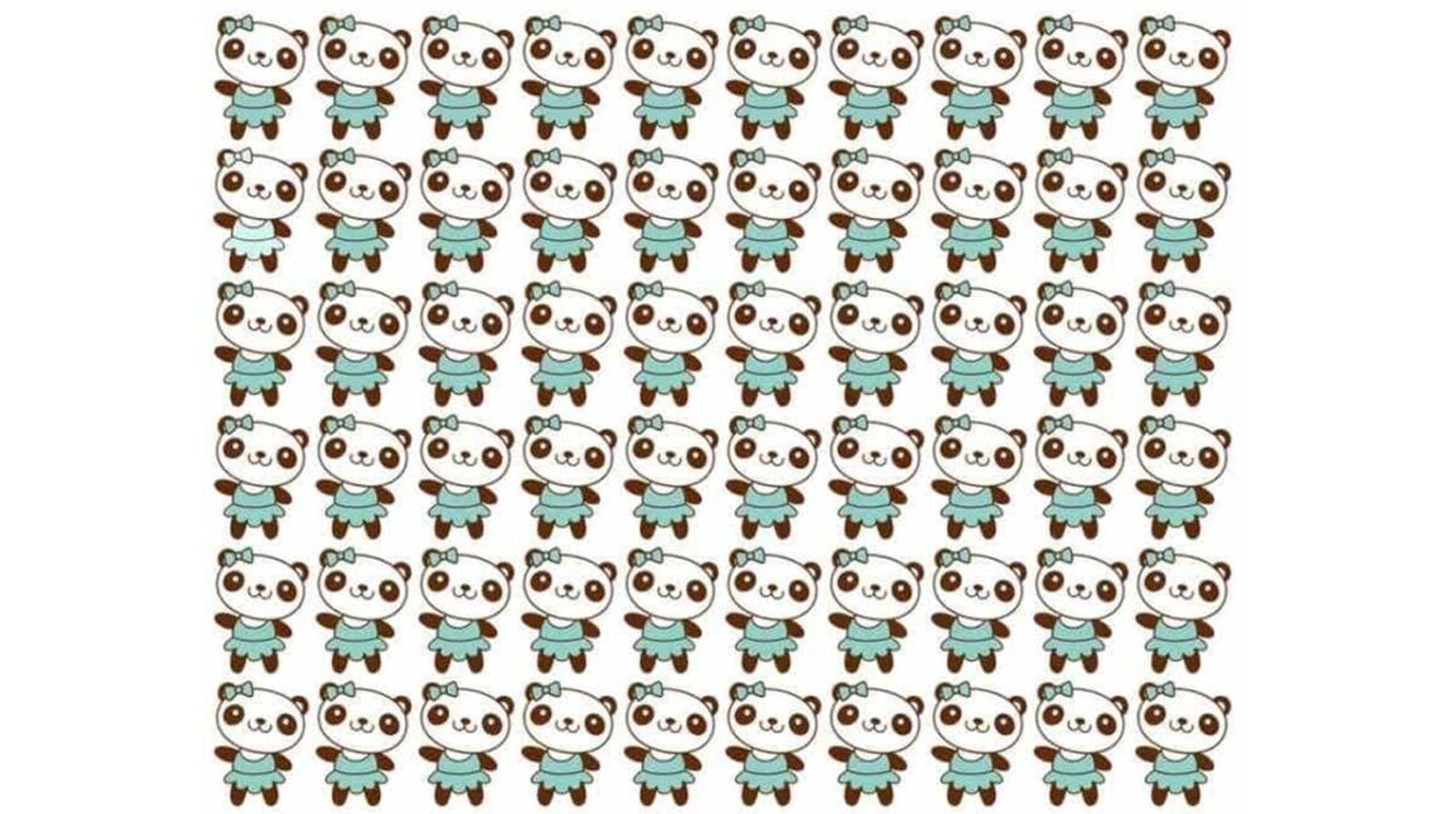 Test de logică | Un singur ursuleț panda este diferit de toți ceilalți. Îl puteți găsi?