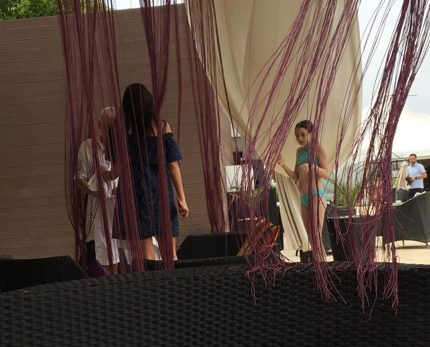 Irinel Columbeanu, Oana Cojocaru și Irinuca au fost împreună la piscină
