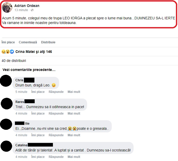 A murit Leo Iorga