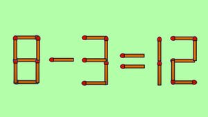 Test IQ exclusiv pentru genii | Transformați 8-3=12 într-o egalitate corectă, mutând un singur chibrit