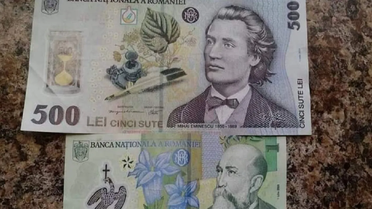 Bancul zilei / Se întâlnesc bancnota de 500 cu aia de un leu
