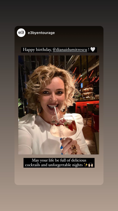 Urări pentru Diana Dumitrescu de ziua sa de naștere. Foto: Instagram