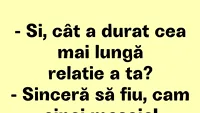 BANC | Cea mai lungă relație