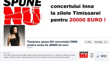 Banatenii strang semnaturi impotriva artistei, pe motiv ca cere prea multi bani si saraceste orasul! Inna are INTERZIS la Timisoara!