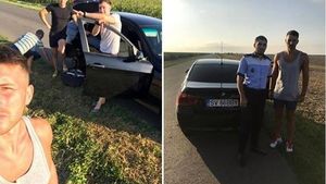 Unui şofer i s-a stricat maşina din cauza unei gropi, iar după cinci ore, un poliţist din Călăraşi a oprit maşina lângă el! Ce a urmat, a devenit instantaneu VIRAL!