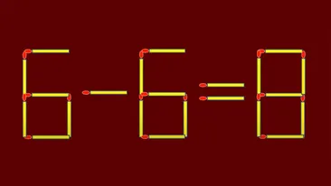Test de inteligență dificil | Corectați 6-6=8, mutând un singur chibrit!