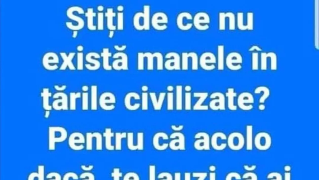 Bancul de weekend | De ce nu există manele în țările civilizate