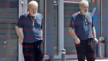 Gigi Becali, la bustul gol și în șlapi! Oamenii s-au crucit când l-au văzut îmbrăcat așa, într-o benzinărie