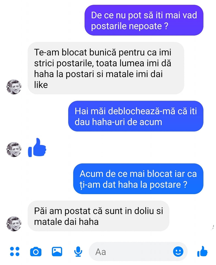 banc bunica postari pe facebook